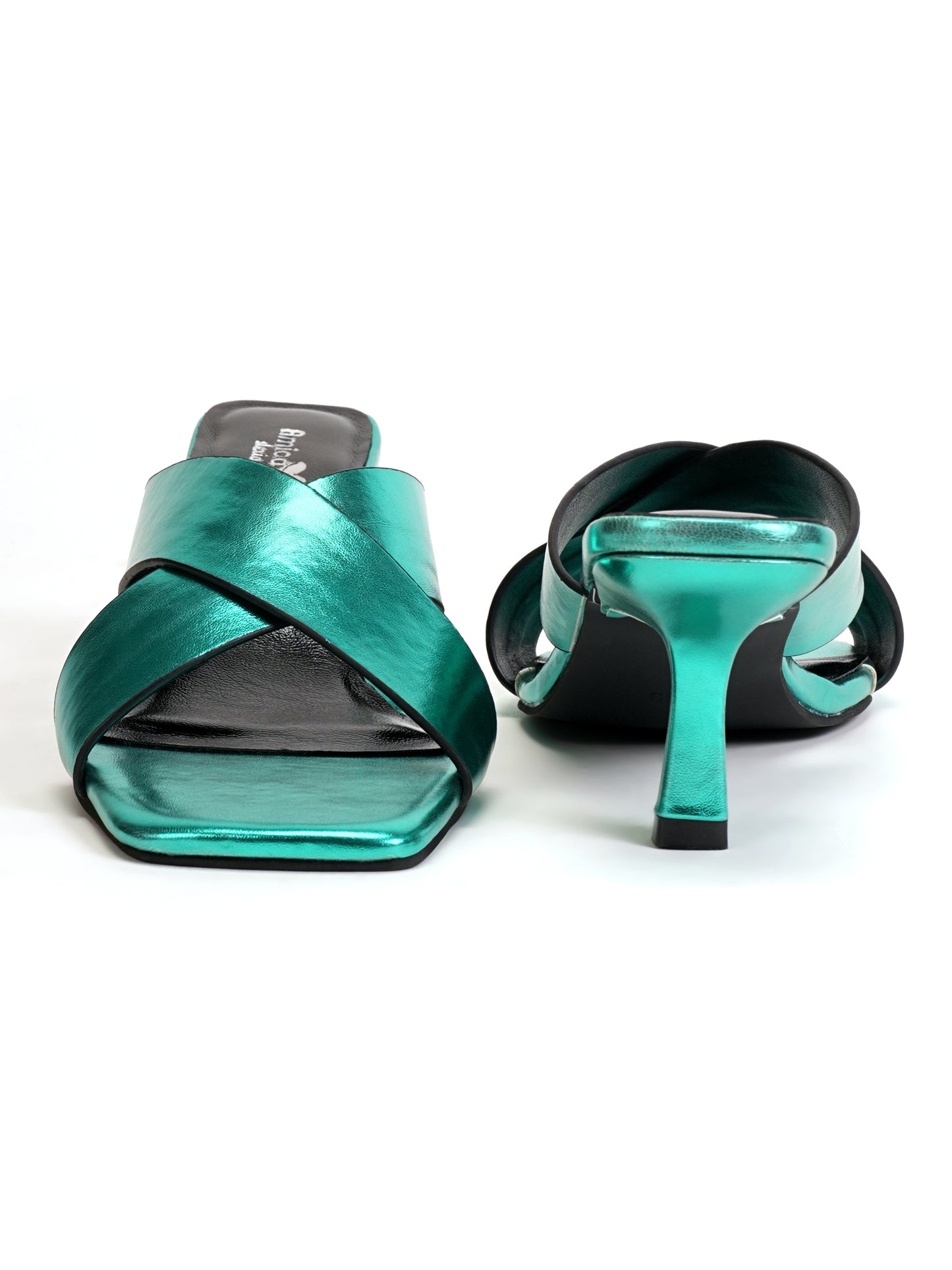 Amica Slexia Women’s Metallic Green Heels