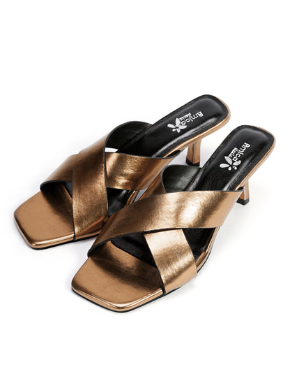 Amica Slexia Women’s Metallic Bronze Heels