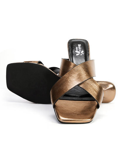 Amica Slexia Women’s Metallic Bronze Heels
