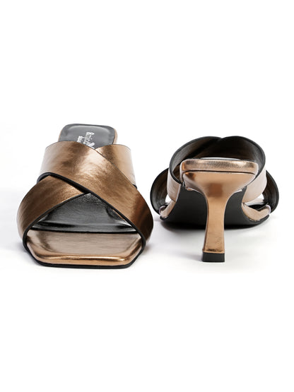 Amica Slexia Women’s Metallic Bronze Heels