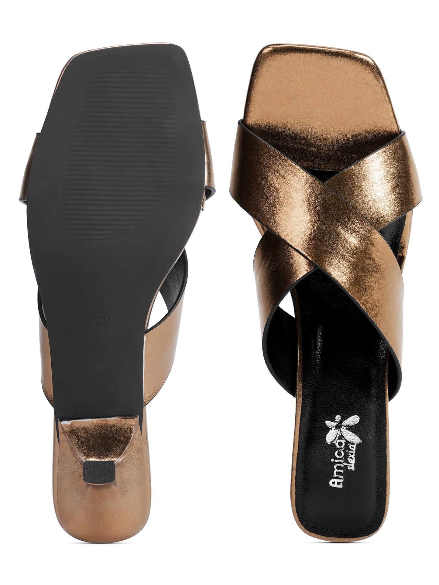 Amica Slexia Women’s Metallic Bronze Heels