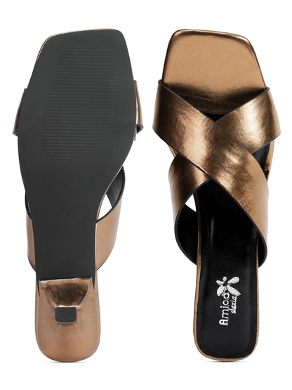 Amica Slexia Women’s Metallic Bronze Heels