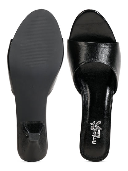 Classic Slip-On Sandals with Comfortable Block Heels