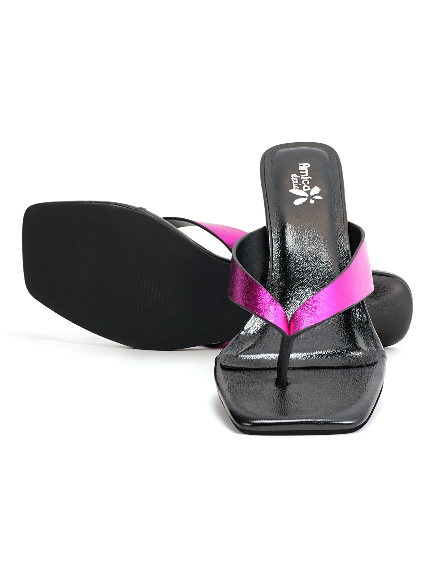 Trendy Square Toe Heels for Party, Festive & Casual Wear