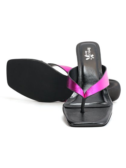 Trendy Square Toe Heels for Party, Festive & Casual Wear