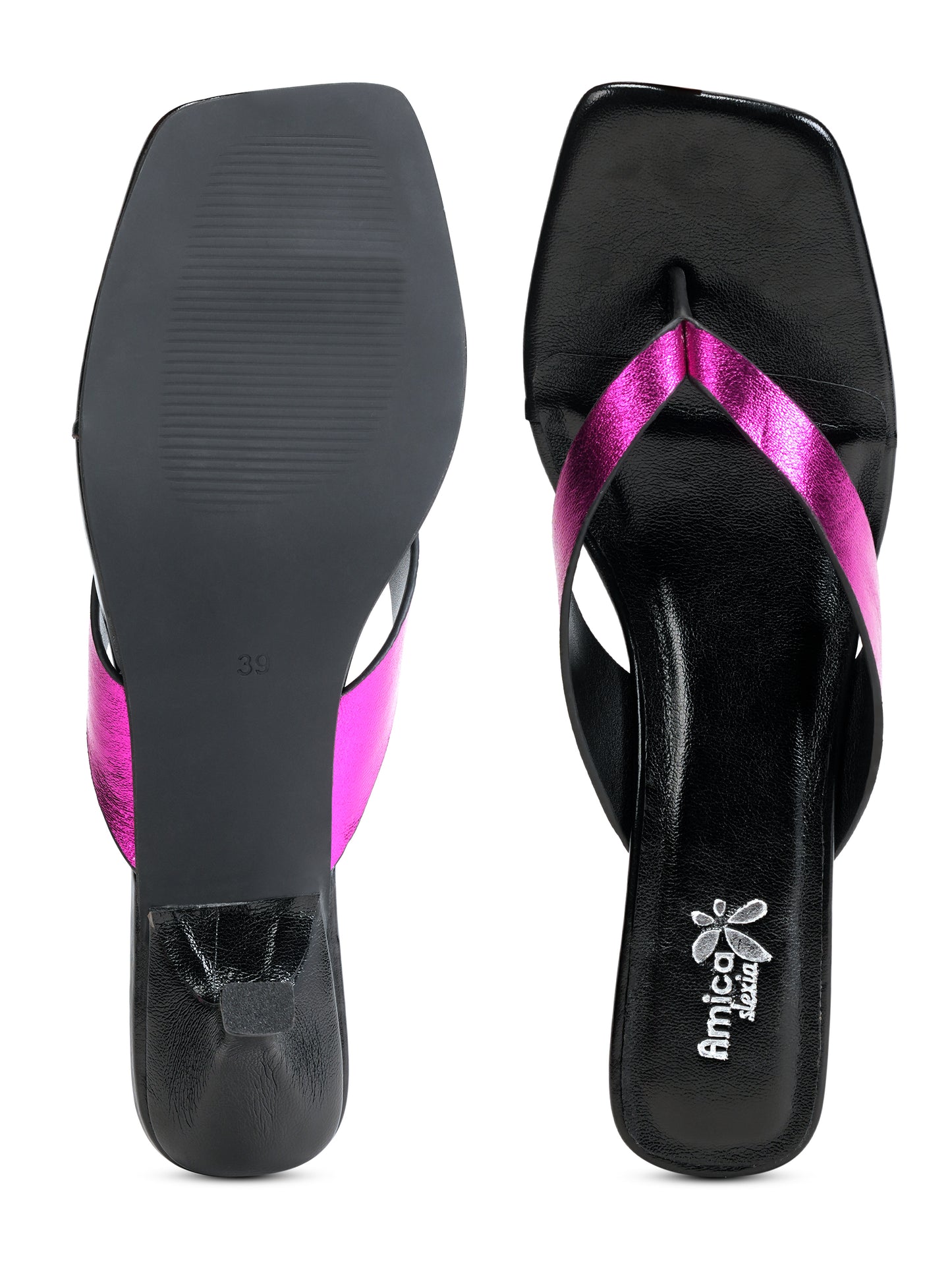 Trendy Square Toe Heels for Party, Festive & Casual Wear