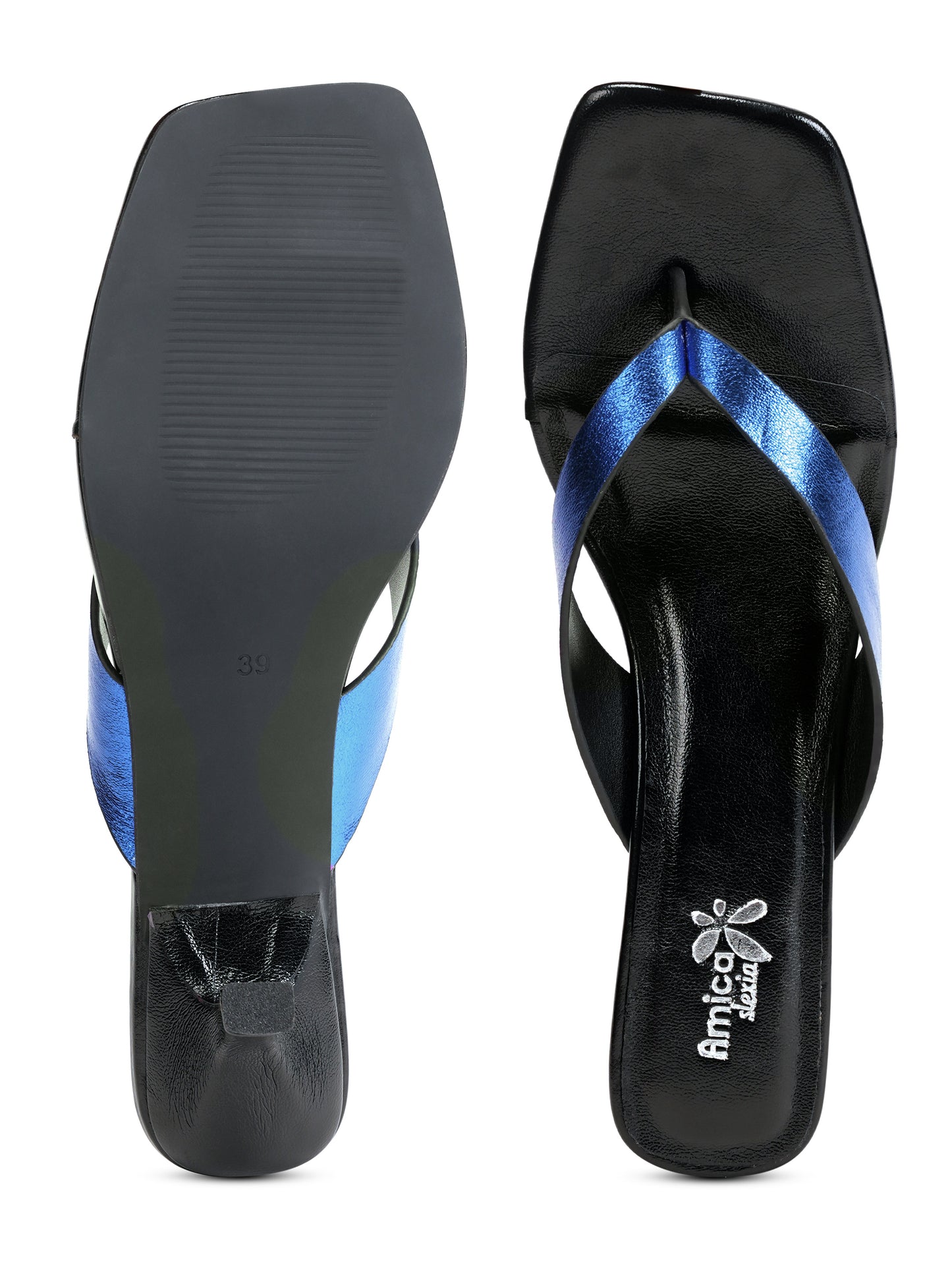 Amica Slexia Women’s Metallic Blue Heels