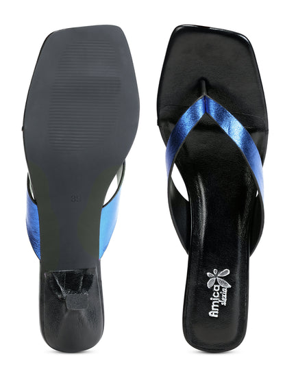 Amica Slexia Women’s Metallic Blue Heels