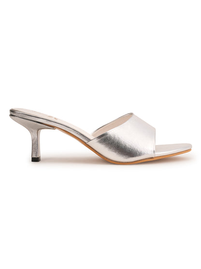 Amica Slexia Women’s Metallic Silver Heels