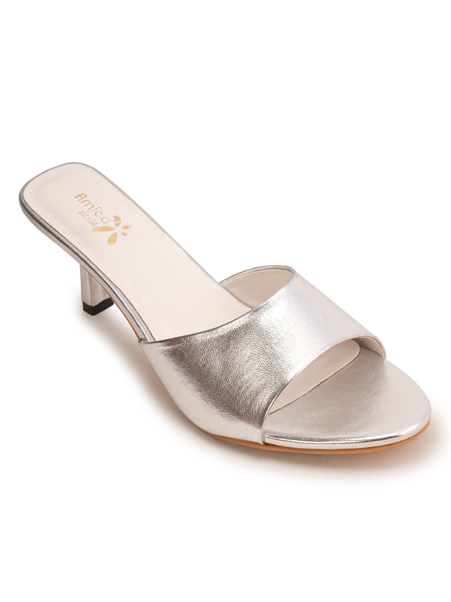 Amica Slexia Women’s Metallic Silver Heels