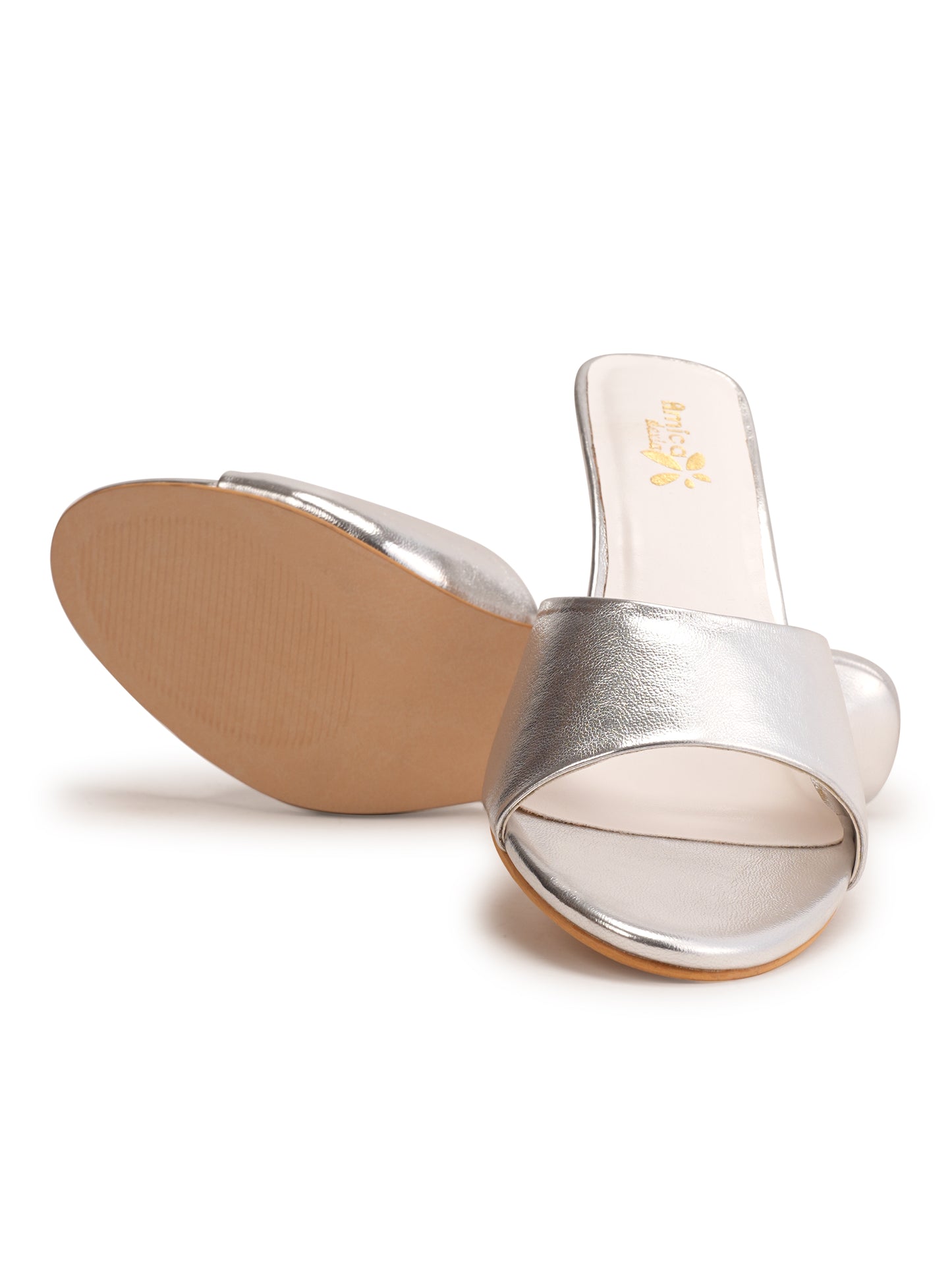 Amica Slexia Women’s Metallic Silver Heels