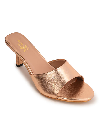 Amica Slexia Women’s Metallic Golden Heels