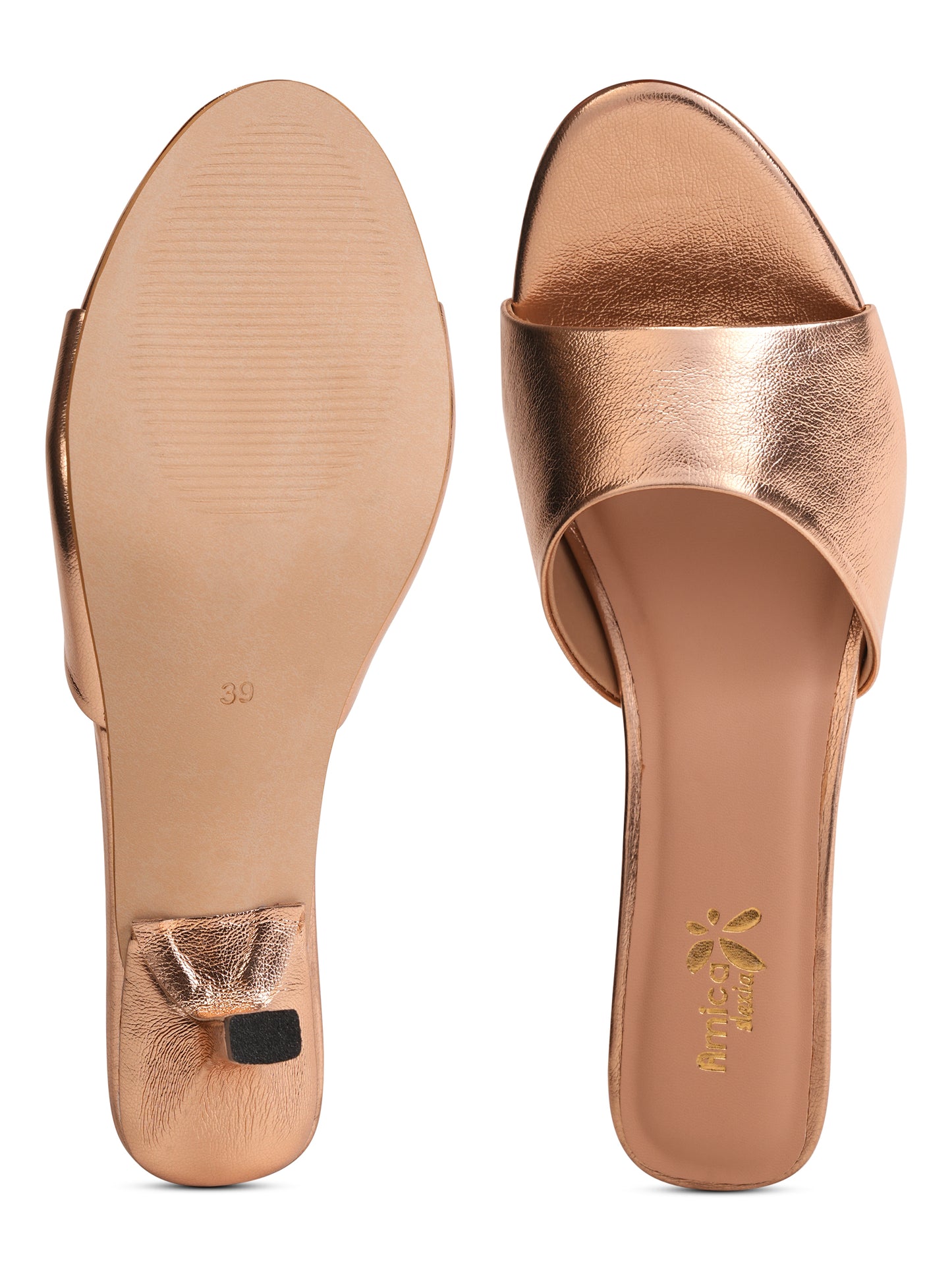 Amica Slexia Women’s Metallic Golden Heels