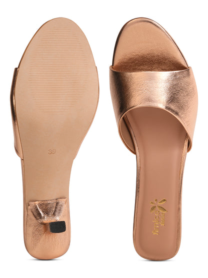 Amica Slexia Women’s Metallic Golden Heels
