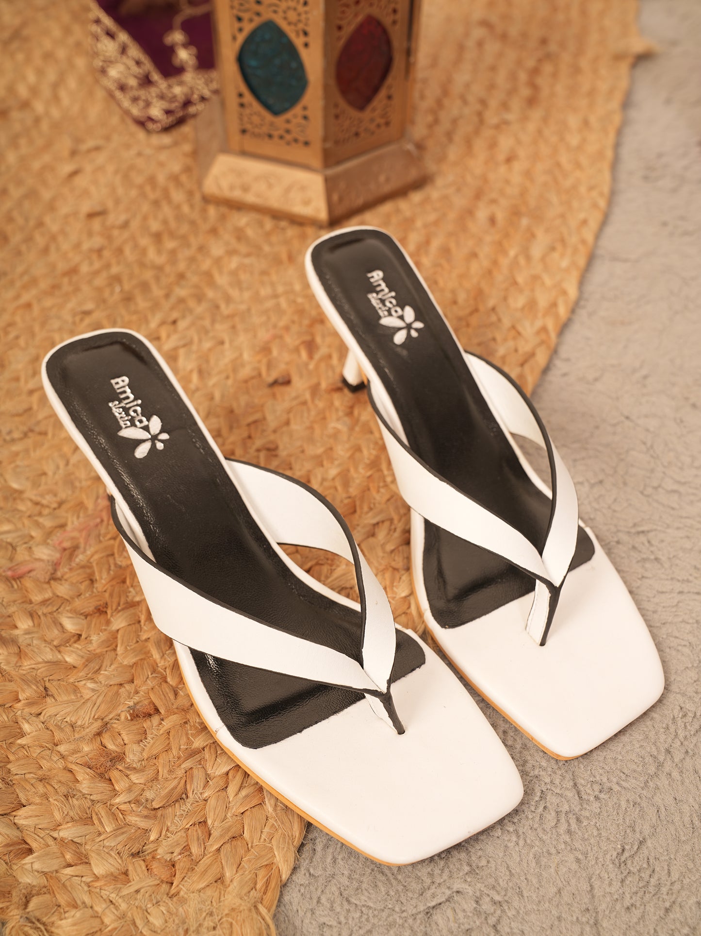 Premium PU Leather Bag & Square-Toe Sandal Set