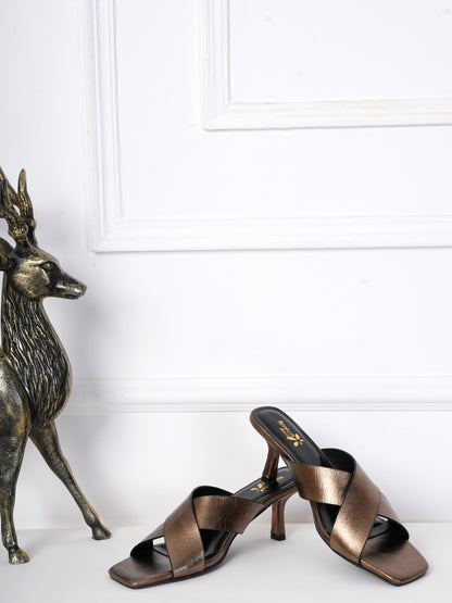 Amica Slexia Women’s Metallic Bronze Heels