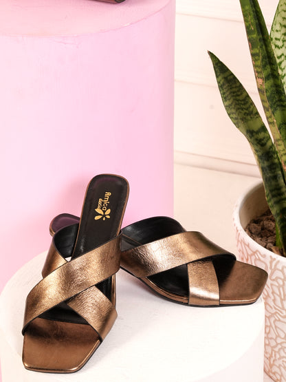 Amica Slexia Women’s Metallic Bronze Heels