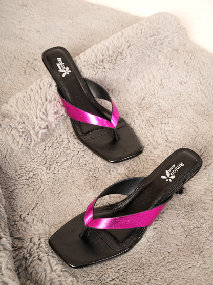 Trendy Square Toe Heels for Party, Festive & Casual Wear