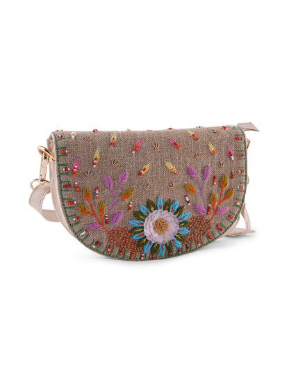 AMICA SLEXIA EMBRODIERY FLATS & CLUTCH