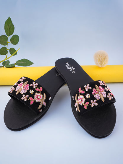 Pink floral sandal