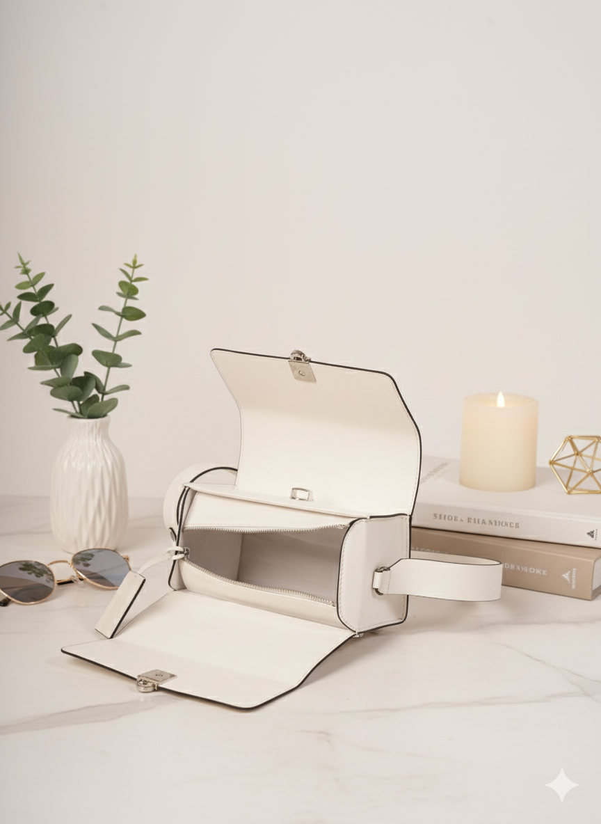 Women’s White Crossbody Sling Bag