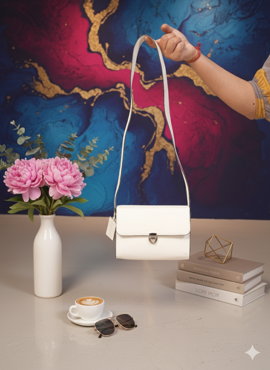 Women’s Elegant White Shoulder Bag