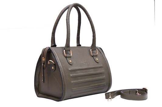 Olive leather look bag