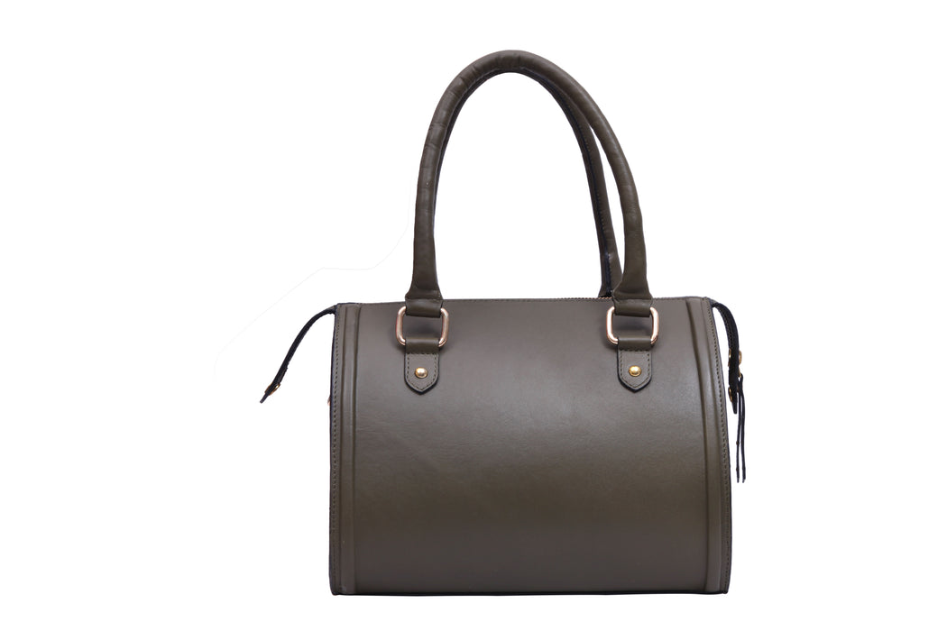 Olive leather look bag