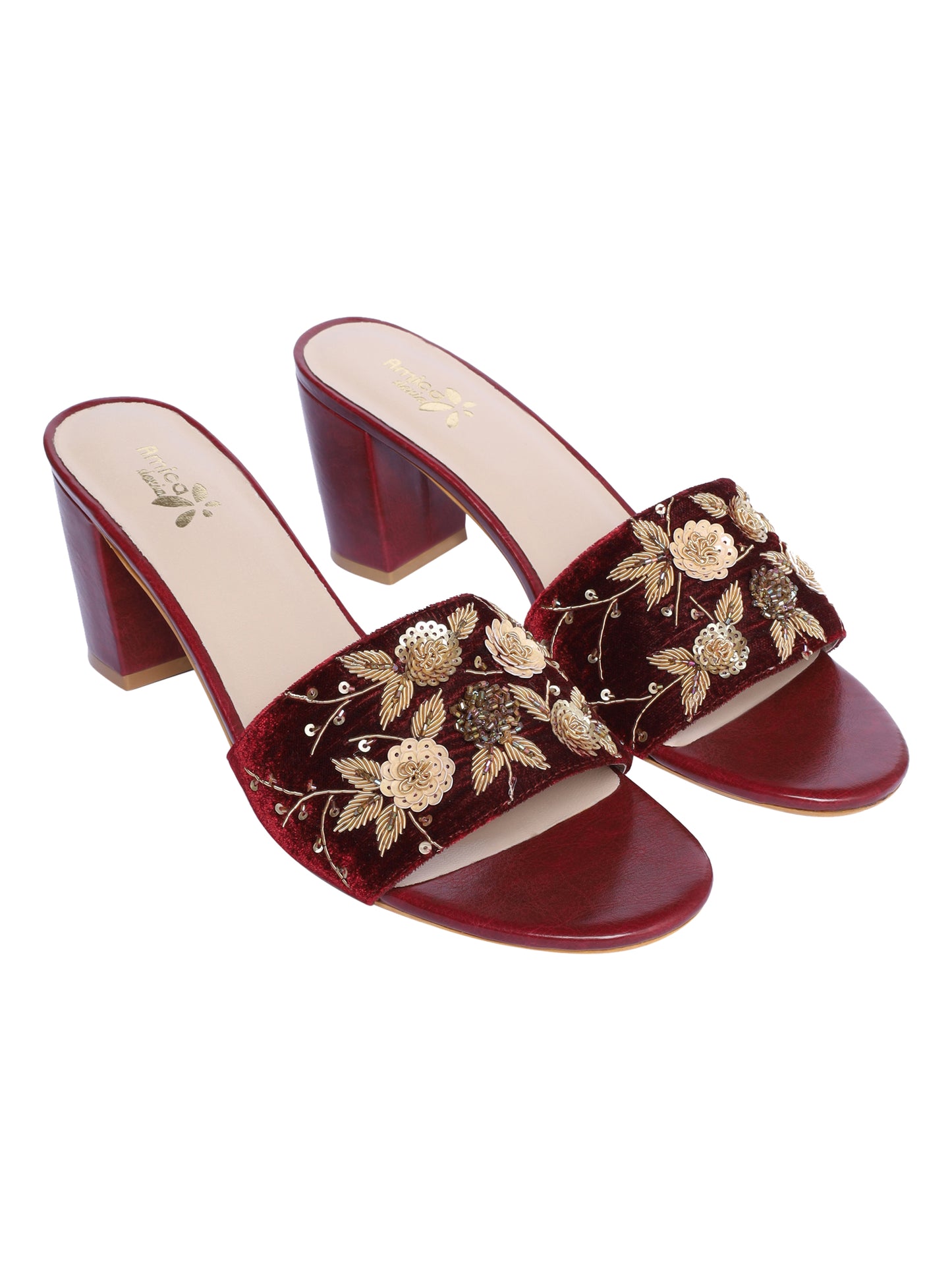 Maroon Hand crafted Lady Heels