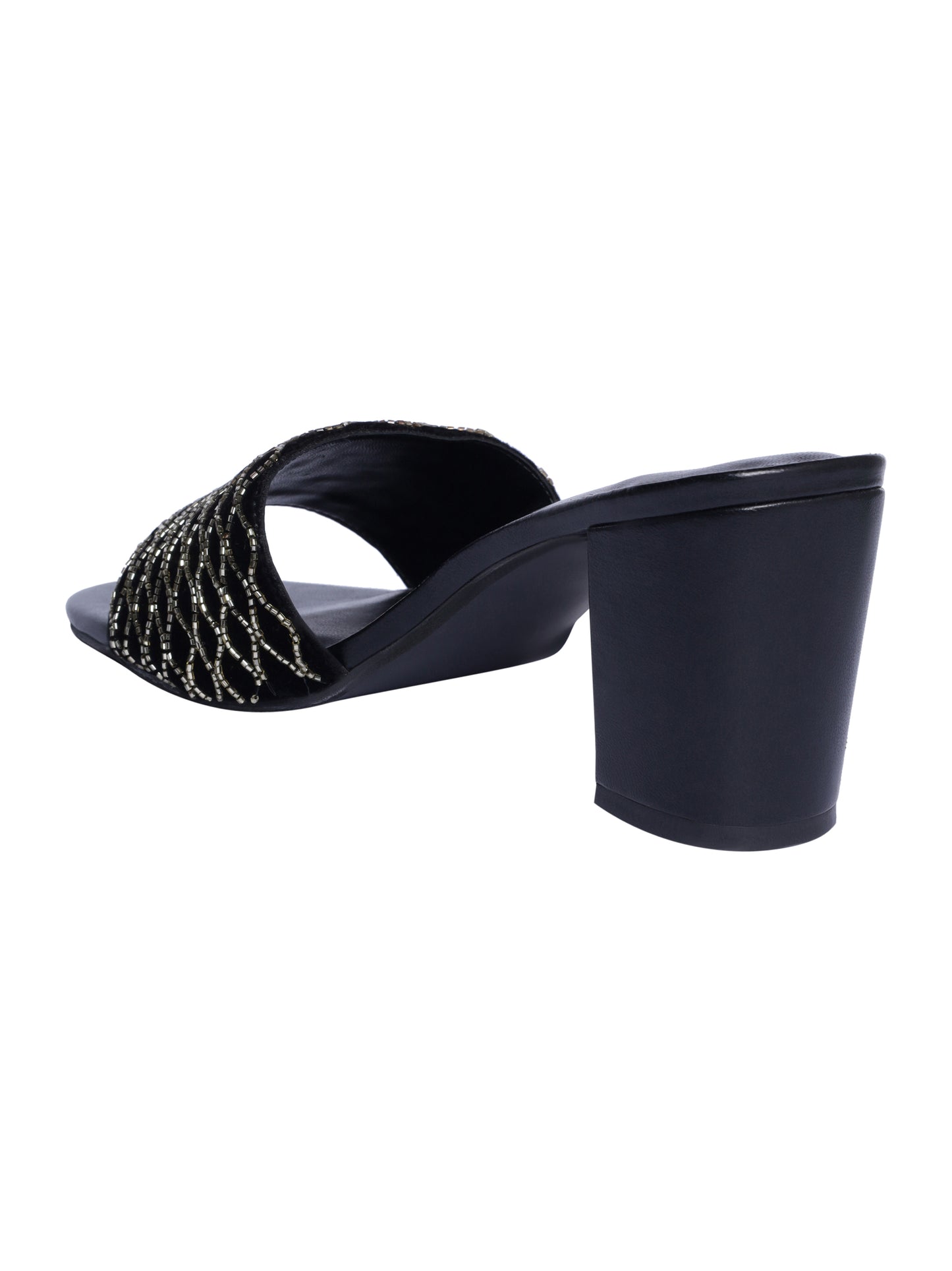 Black Net Design Heels