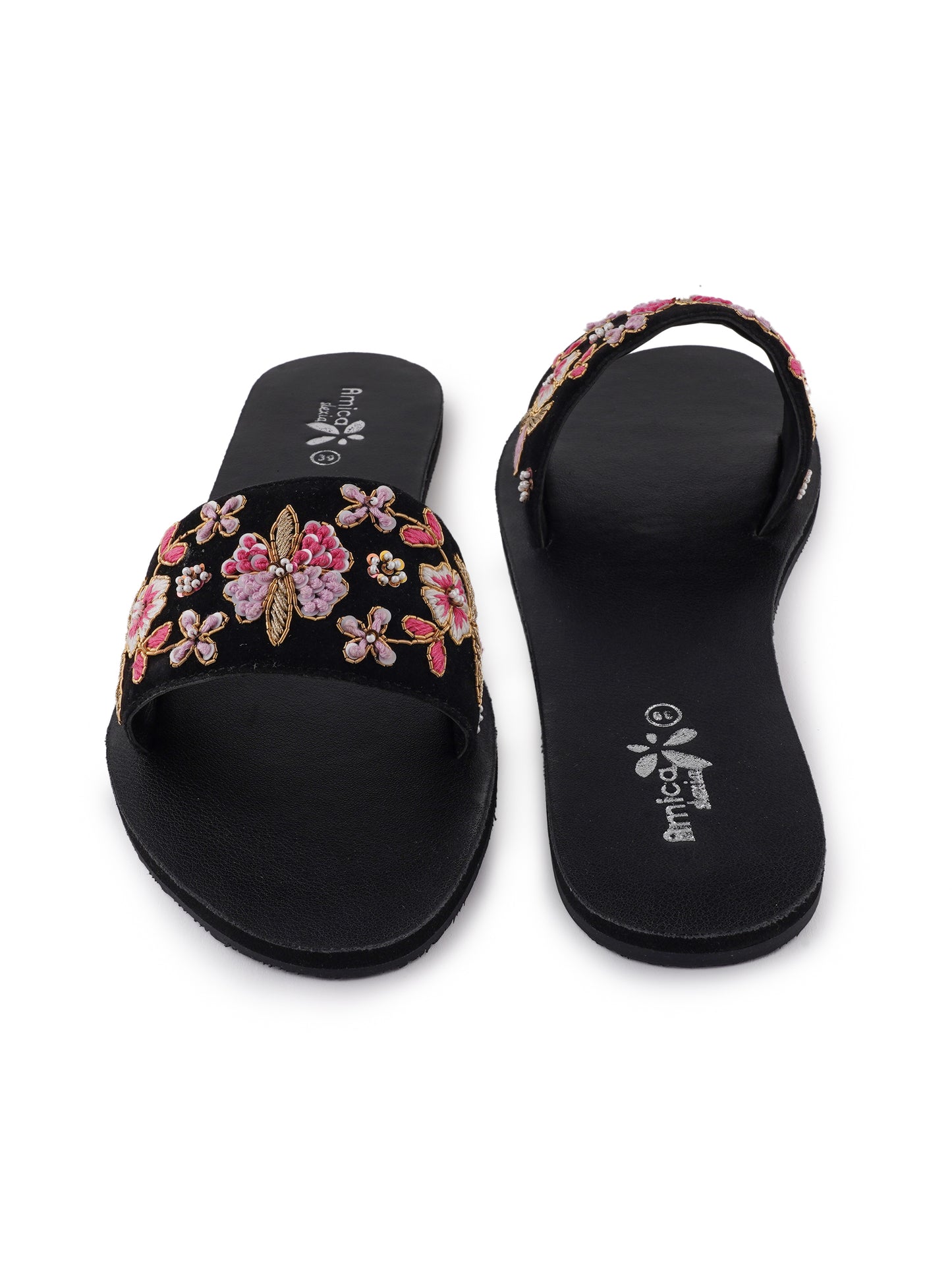 Pink floral sandal