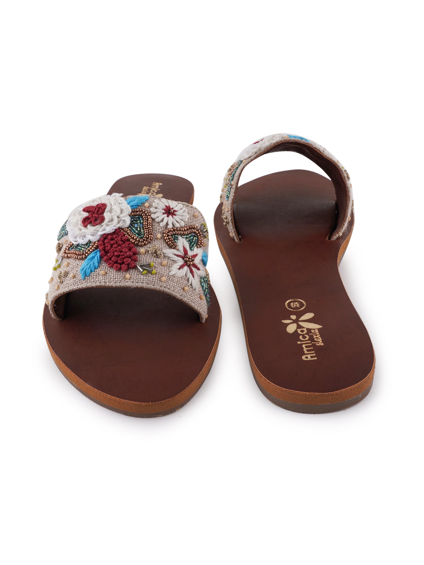 Embrodiery Flat sandal