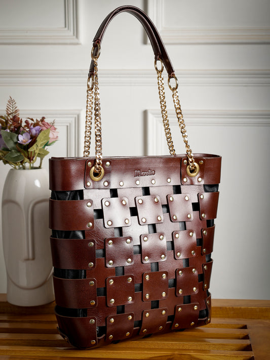 Eyelet Leather Bag