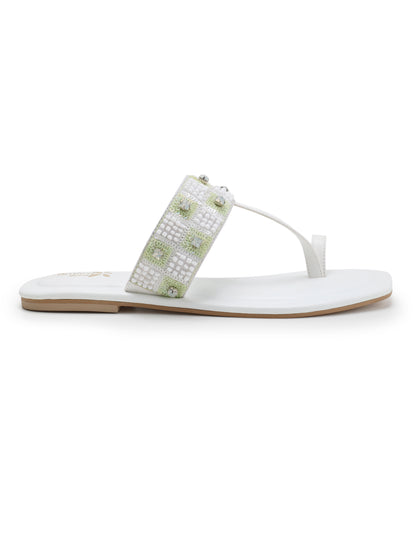 White Jaipuri Flats