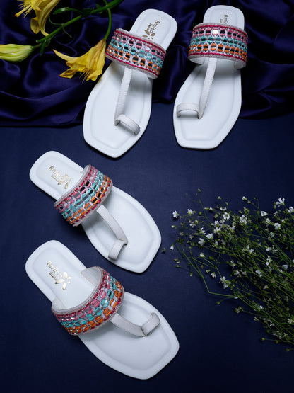 White Rajasthani Flats