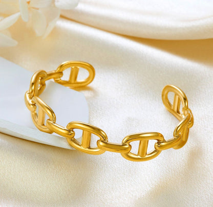 Dazelio Luxe Gold Chain Link Bracelet – Modern Statement Design