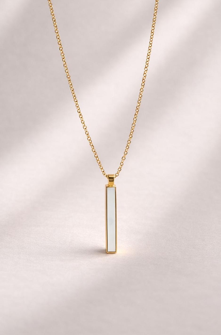 Dazelio Gold Plated Minimal Bar Pendant Necklace for Women