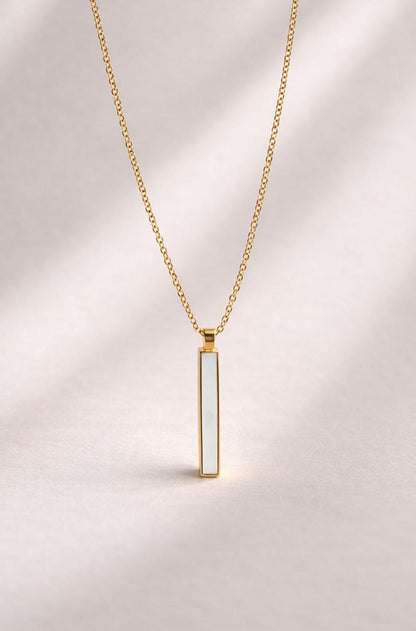 Dazelio Gold Plated Minimal Bar Pendant Necklace for Women