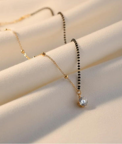 Dazelio Elegant Mangalsutra Bracelet with Zircon Stone