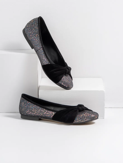 Black shimmer ballerina