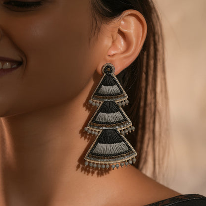 Black Pure Banjara Design Jhumka