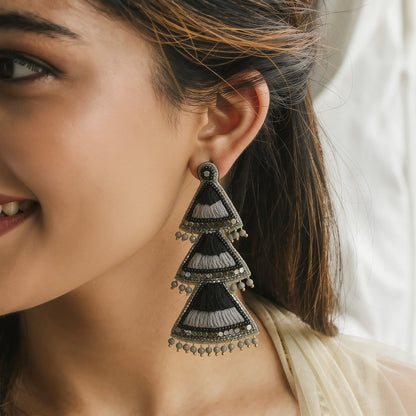 Black Pure Banjara Design Jhumka