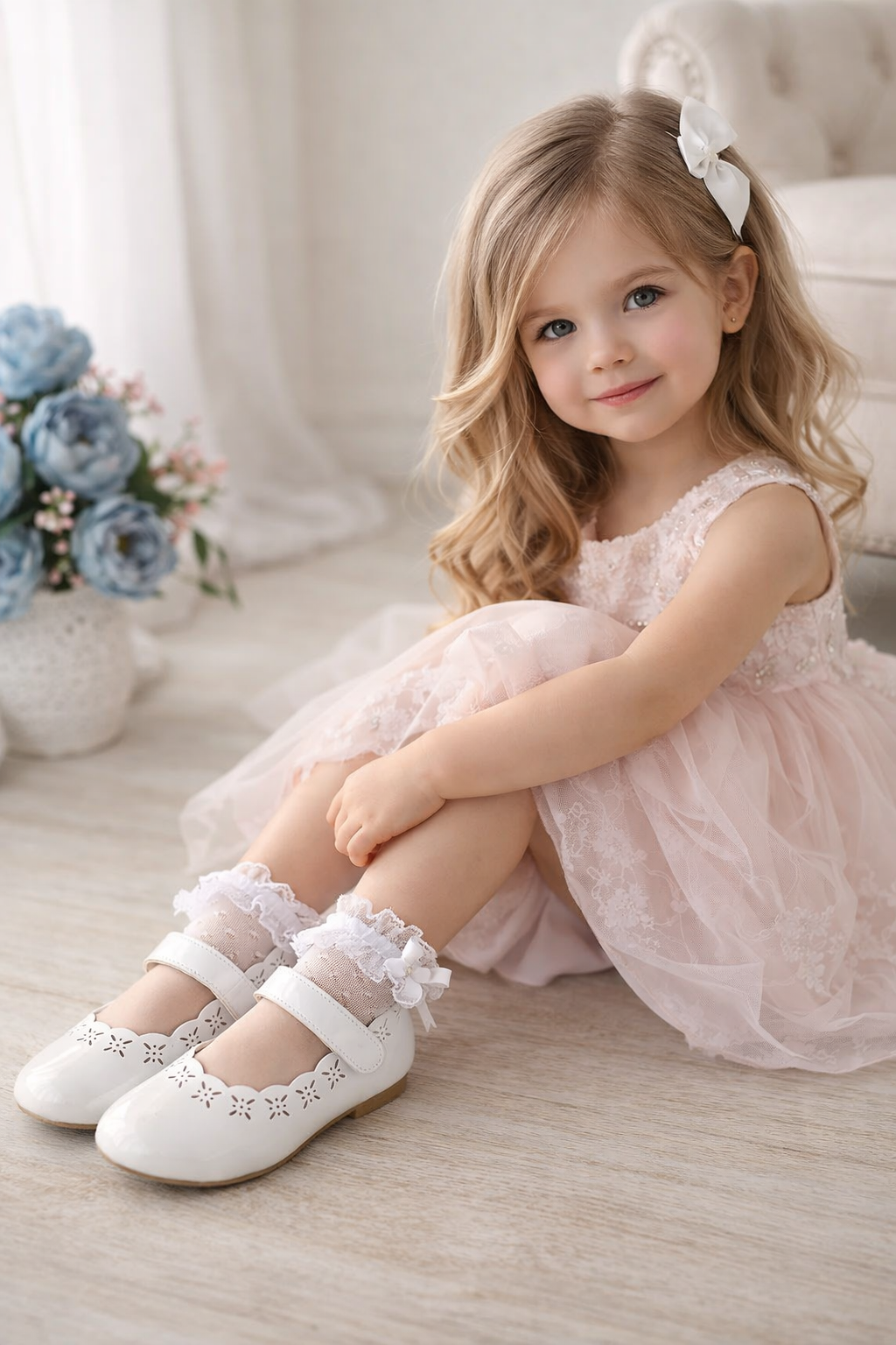 Kids White Ballerina Leisure Footies