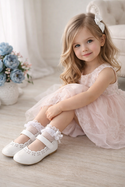 Kids White Ballerina Leisure Footies