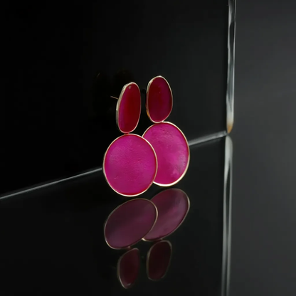 Dazelio Pink Statement Drop Earrings for Women