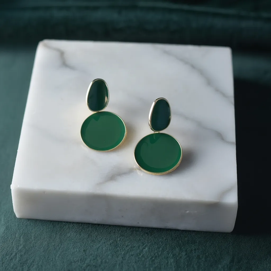 Dazelio Peach Kundan Floral Stud Earrings for Women