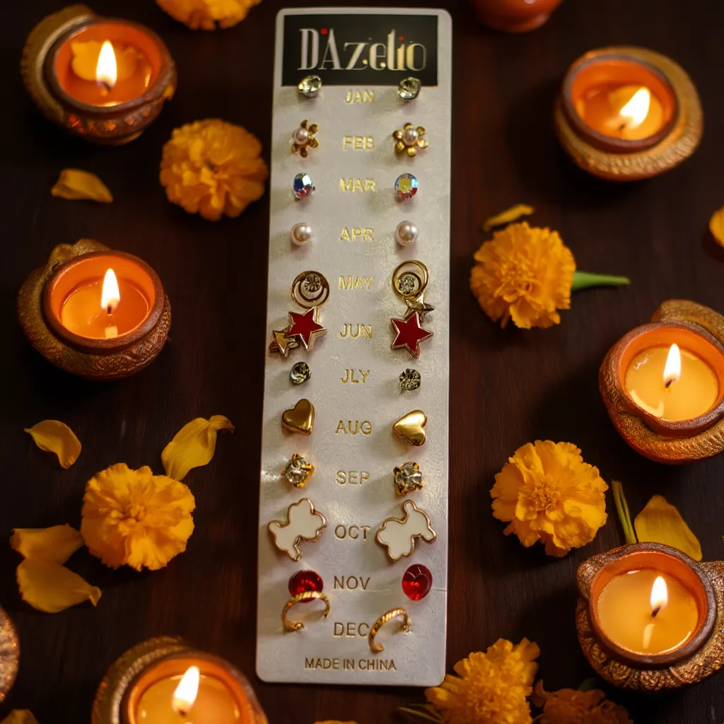 Dazelio 12 Pair Cute Stud Earrings Set for Women