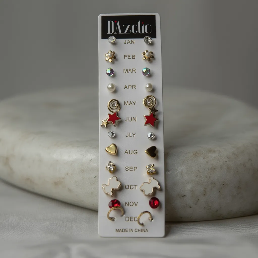 Dazelio 12 Pair Cute Stud Earrings Set for Women