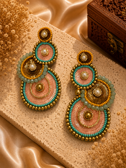 AmicaSlexia Pastel Luxe Beaded Statement Earrings