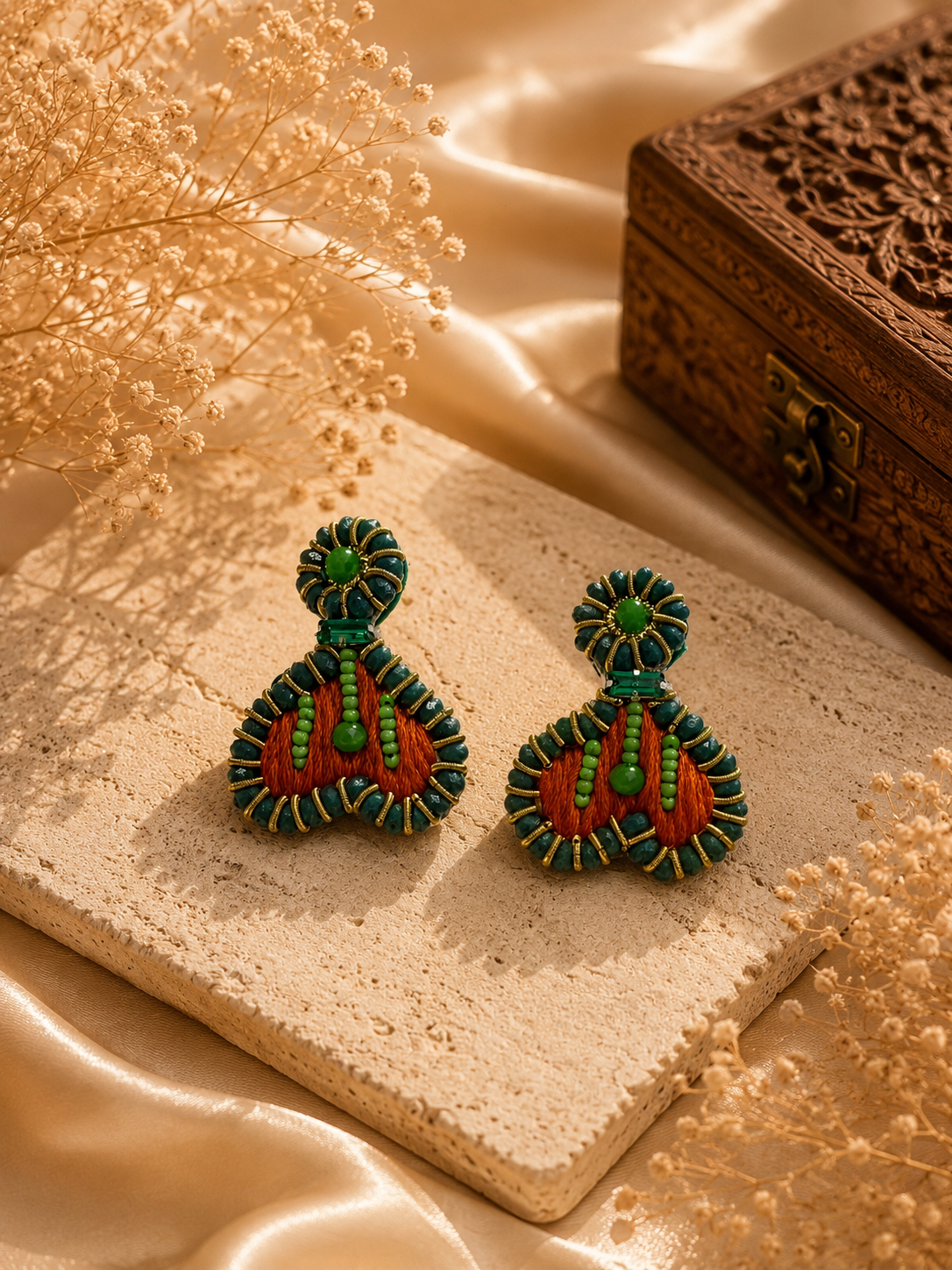 Amicaslexia Handmade Boho Beaded Statement Earrings